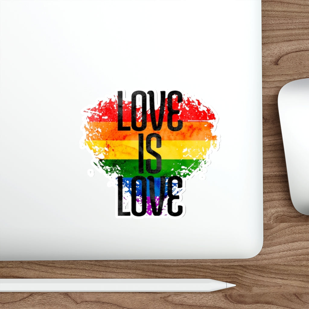 Die-Cut Stickers - Love is Love Rainbow Heart