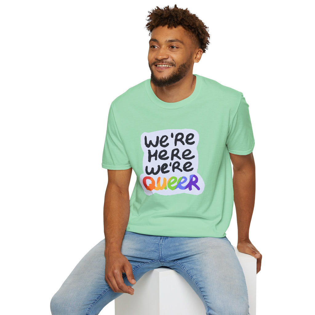We’re Here We’re Queer Pride Tree Las Vegas T-Shirt