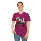 Boys Can Wear Pink T-Shirt — Bold Retro Feminist Graphic Tee