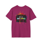 Unisex Softstyle T-Shirt: "Conversion Therapy is Torture" & "We All Belong" - LGBTQ+ Empowerment Tee