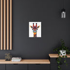 Colorful Giraffe Canvas Art - Vibrant Stretched Wall Decor for Animal Lovers