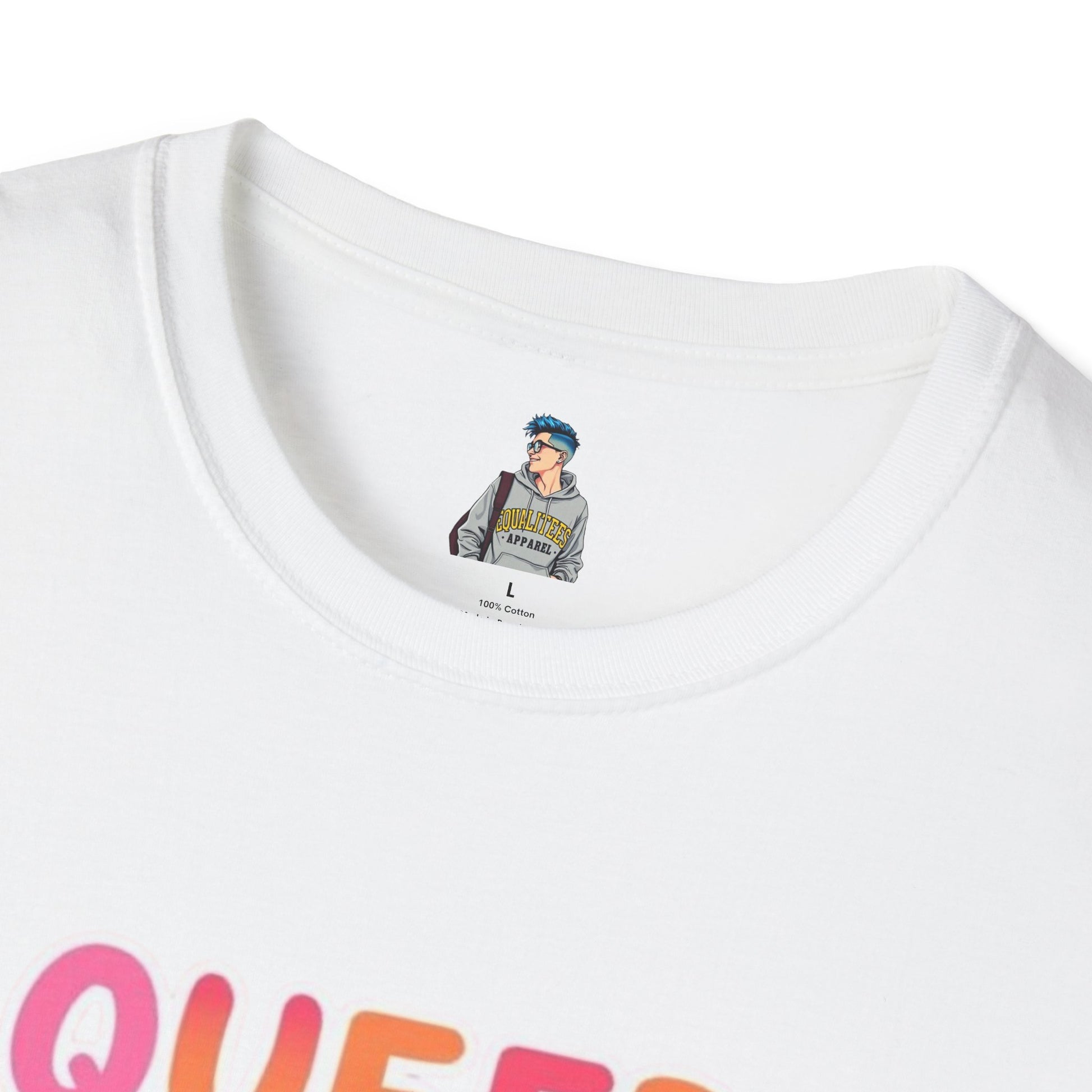 QUEER PEOPLE BELONG EVERYWHERE - Softstyle Unisex T-Shirt