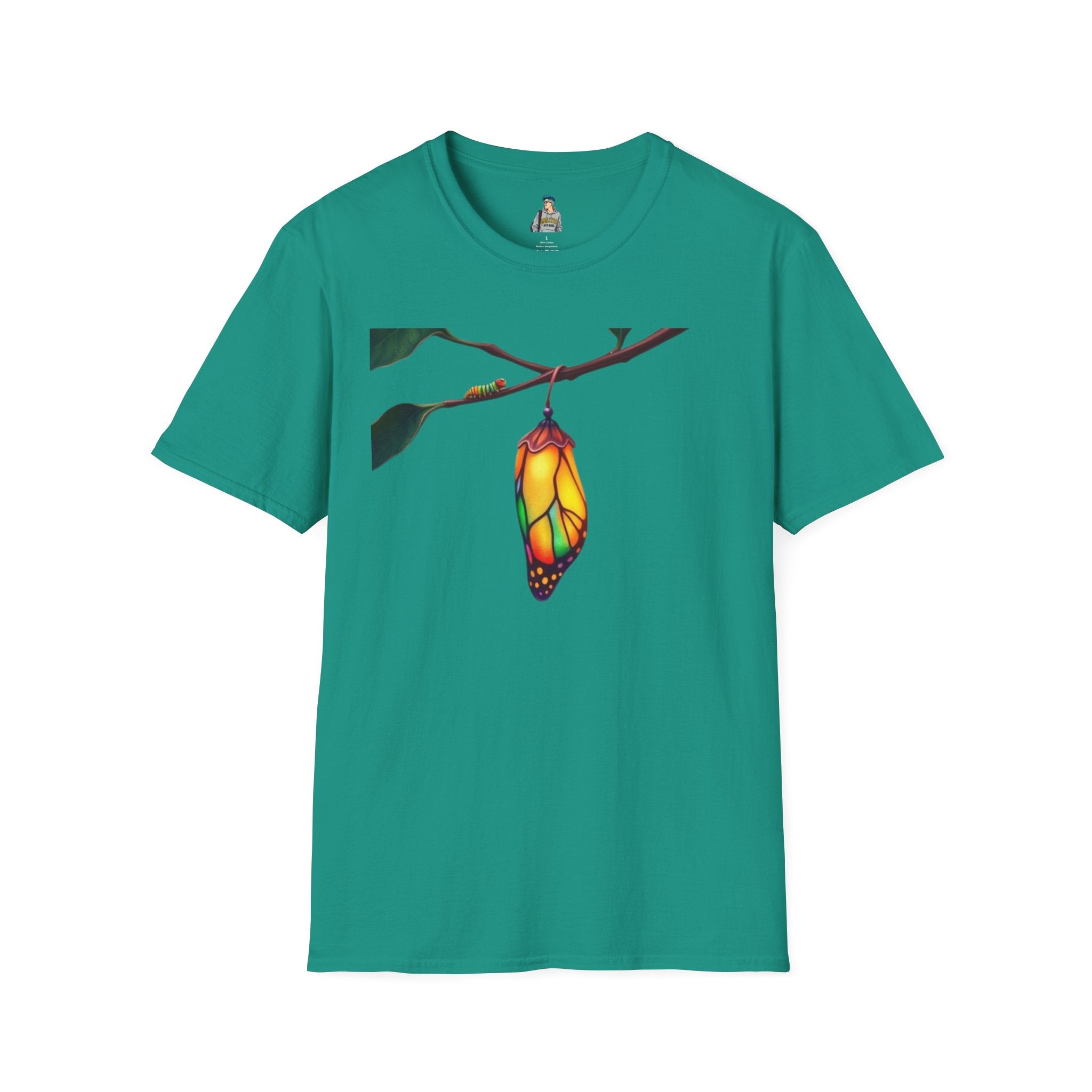 Rainbow Butterfly Cocoon Pride T-Shirt | Unisex Softstyle Tee