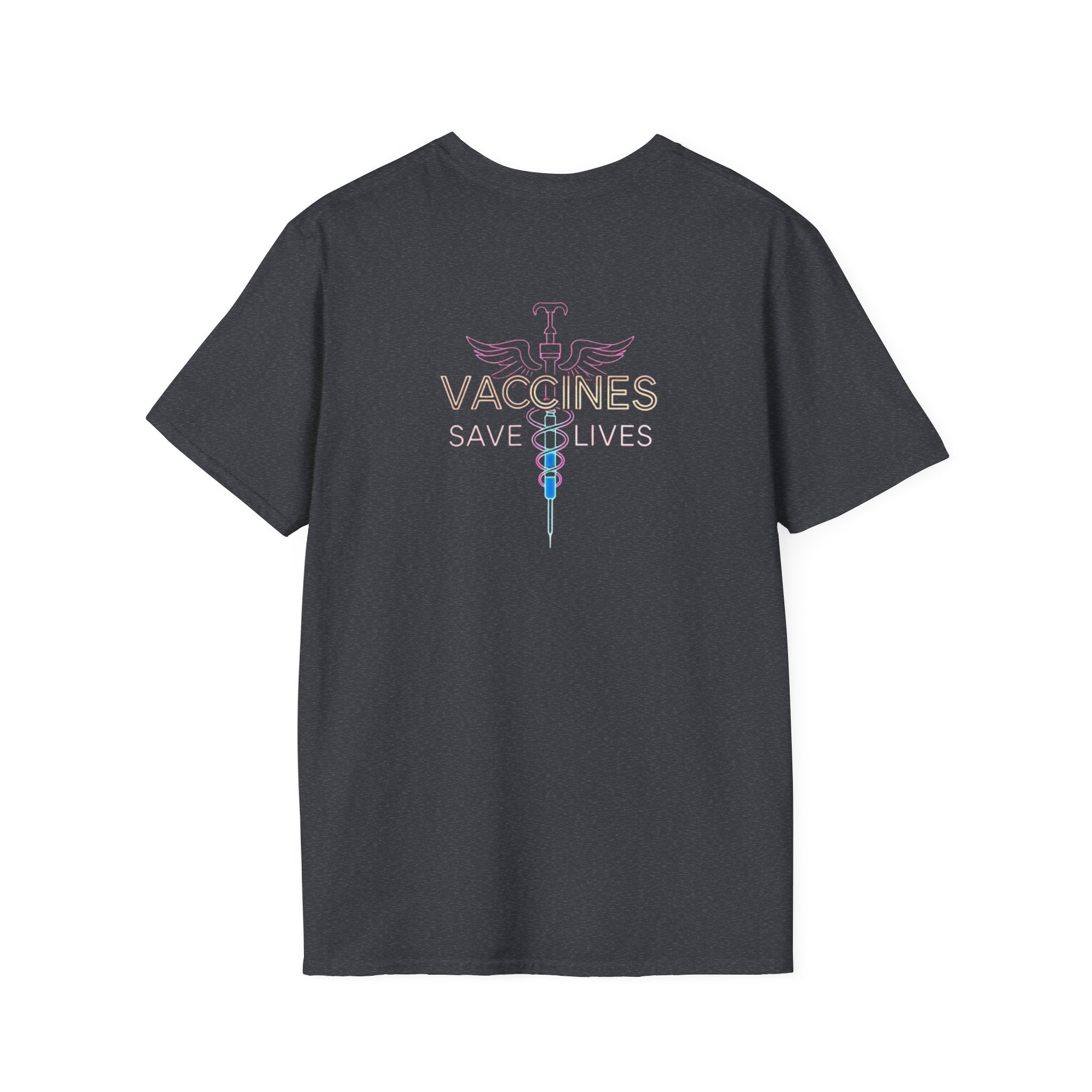 Unisex Softstyle T-Shirt - "Get Poked - Vaccines Save Lives" Statement Tee