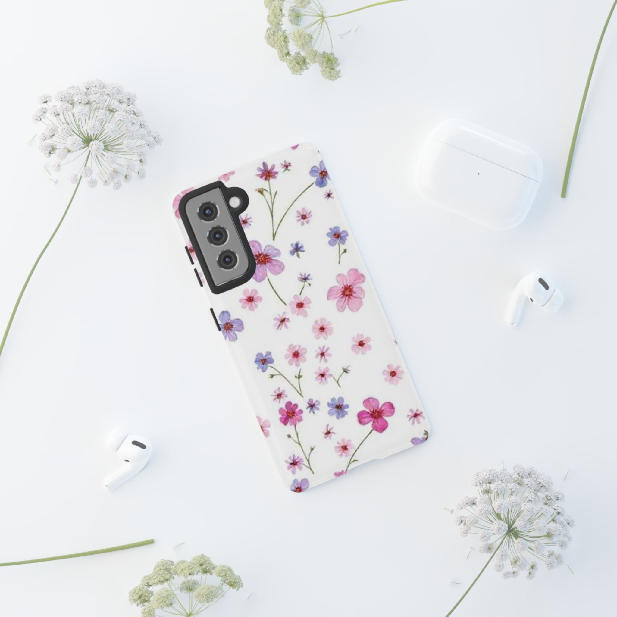 Pink Wildflower Tough Case for Android