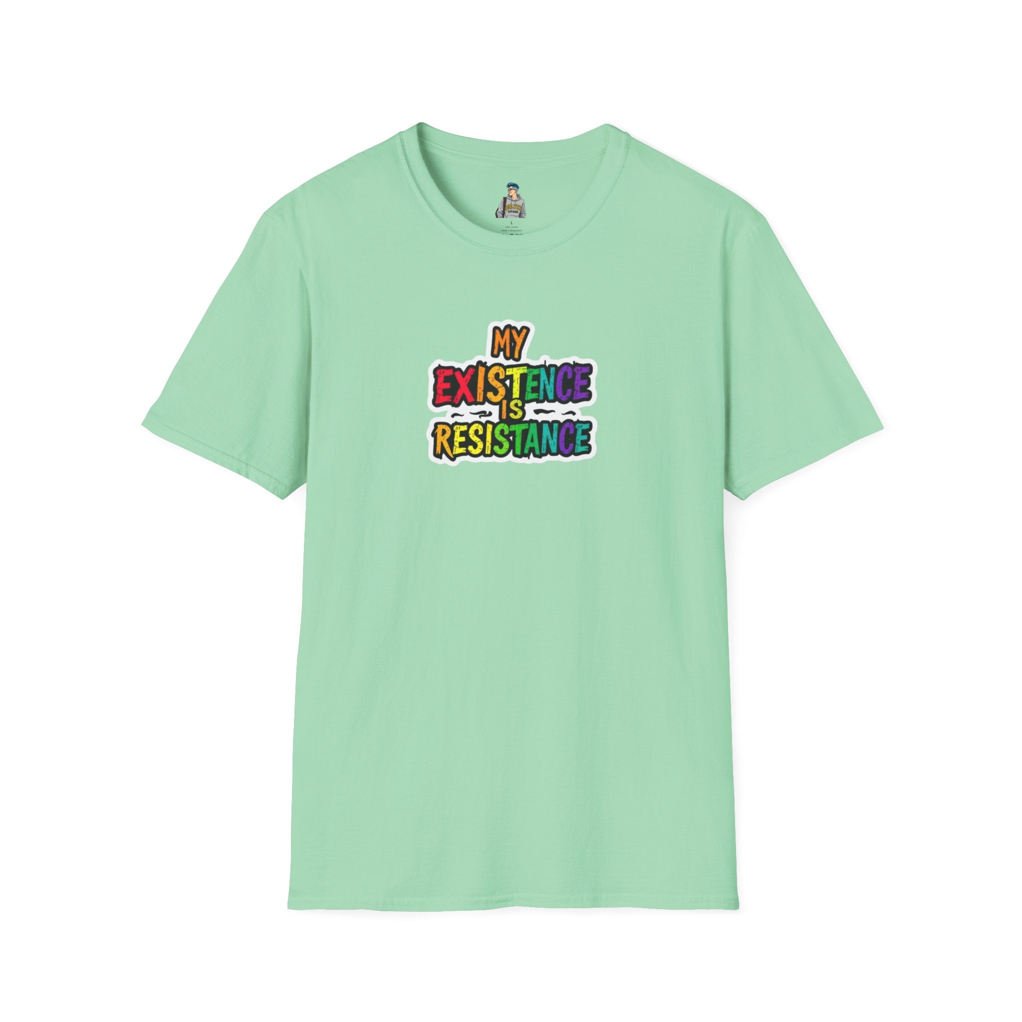 My Existence is Resistance Unisex Softstyle T-Shirt - Empowerment & Self-Expression Wear