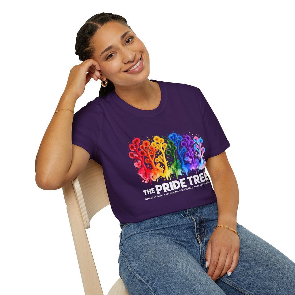 Pride Tree Las Vegas White Text T-shirt