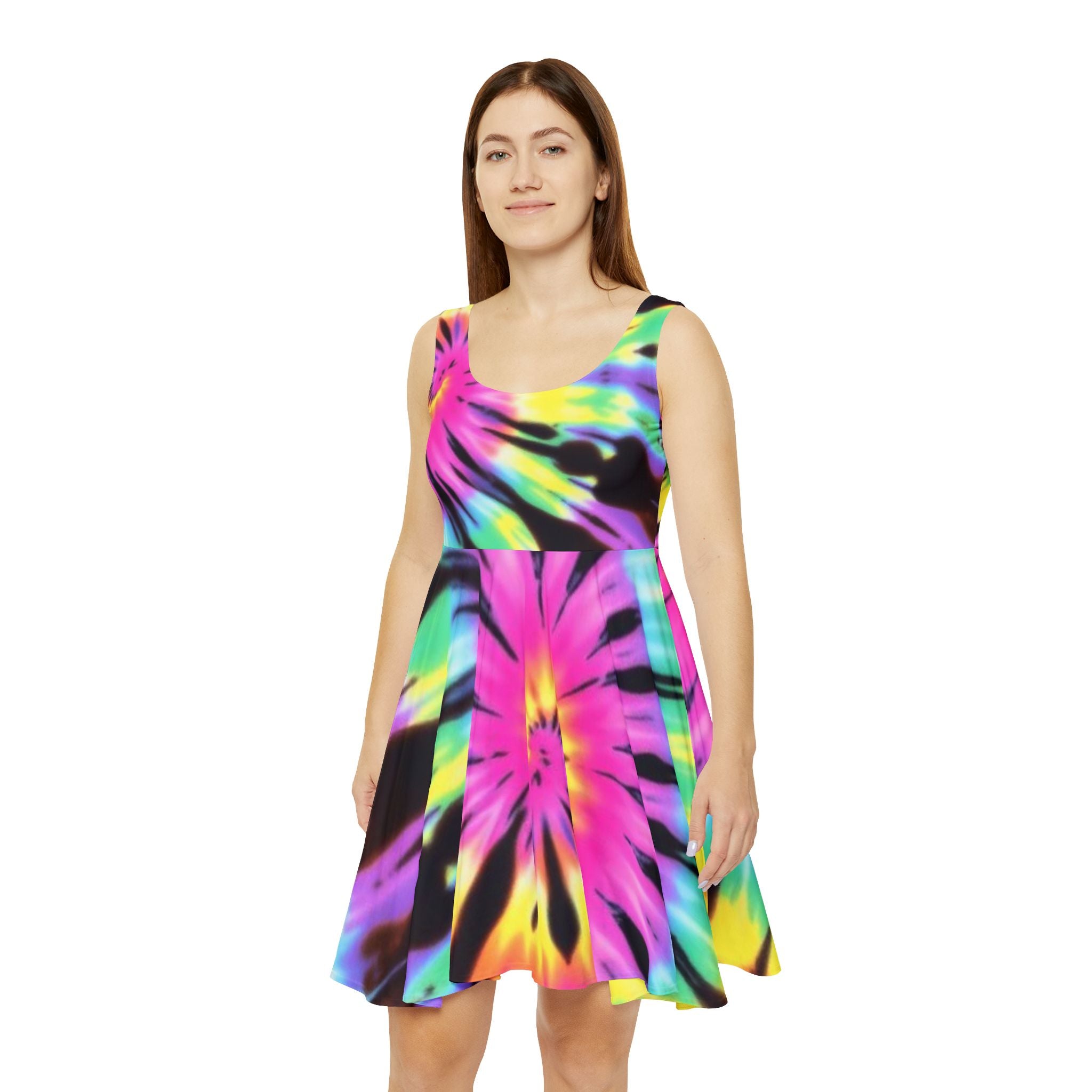 Tie-Dye Skater Dress - Perfect for Summer Outings & Festivals