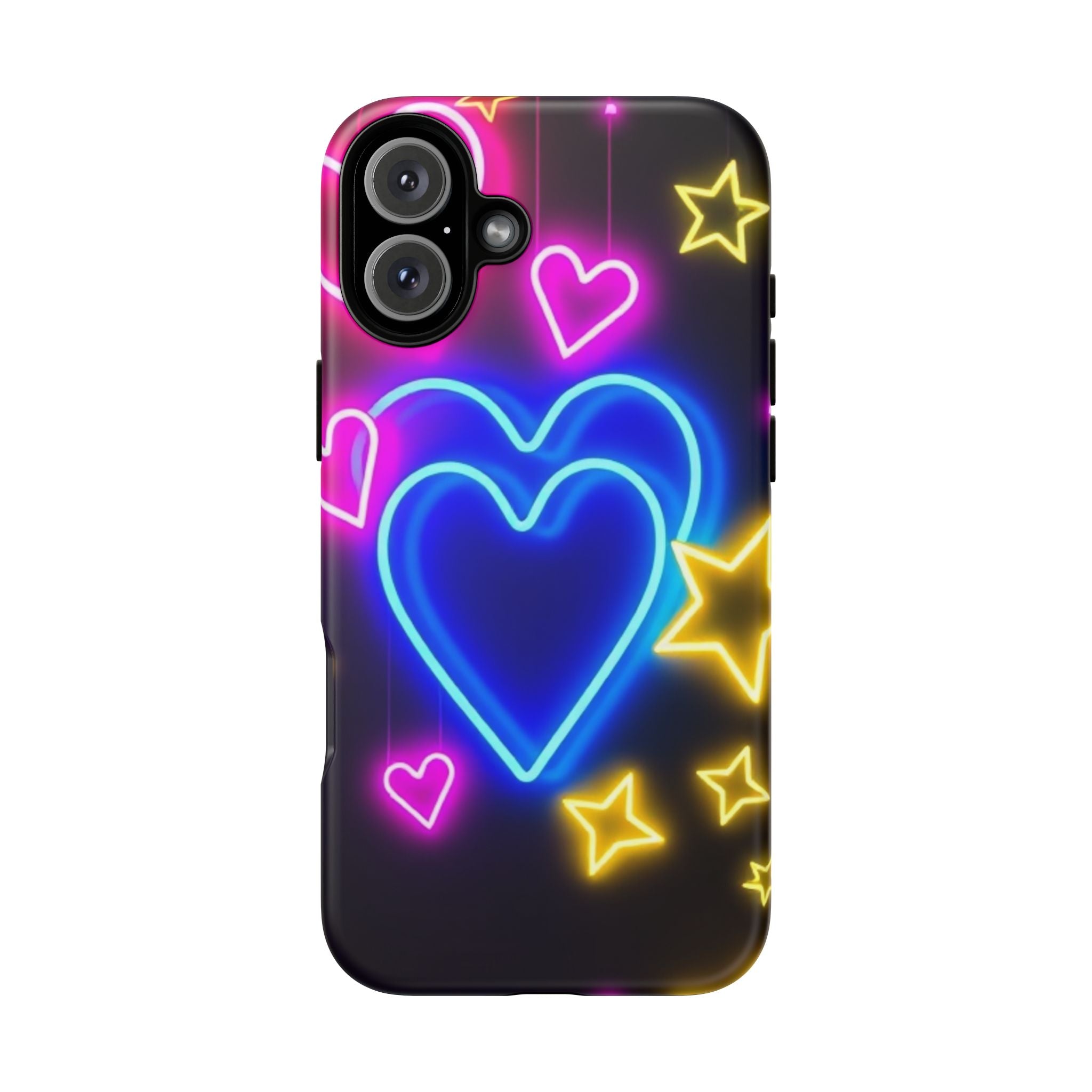 Android OR iPhone Compatible Cases - Neon Love Design - Unique Tough Cases