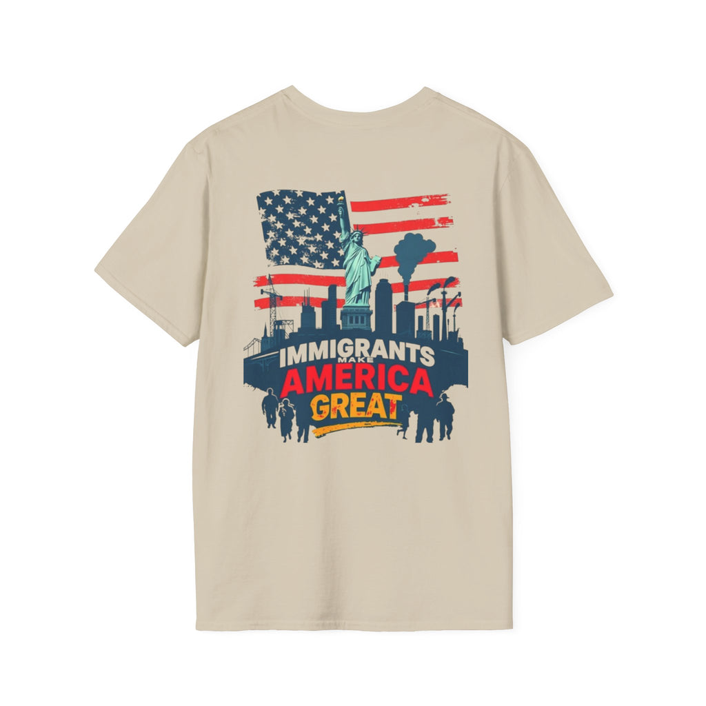 Immigrants Make America Great T-Shirt Estoy Contigo (I Am With You) Unisex Softstyle T-Shirt Classic Protest Tee