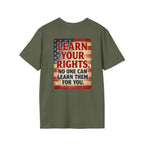 Learn Your Rights T-Shirt — Patriotic American Flag Graphic Tee