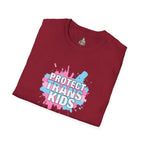 Protect Trans Kids Unisex Softstyle T-Shirt - Supportive LGBTQ+ Apparel