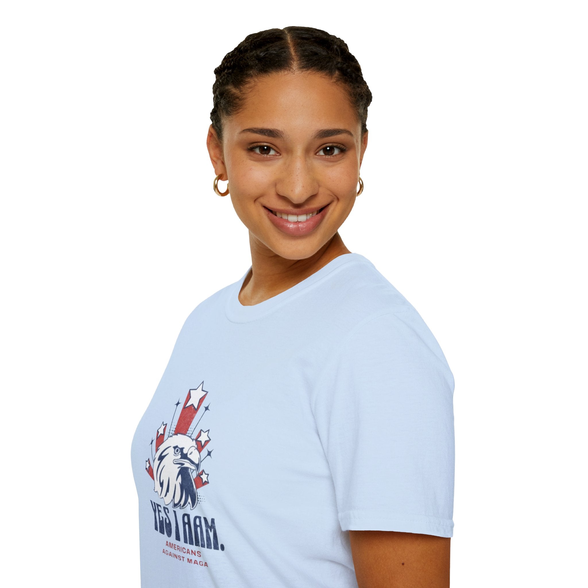 Americans Against MAGA Red Patriots Unisex Softstyle T-Shirt