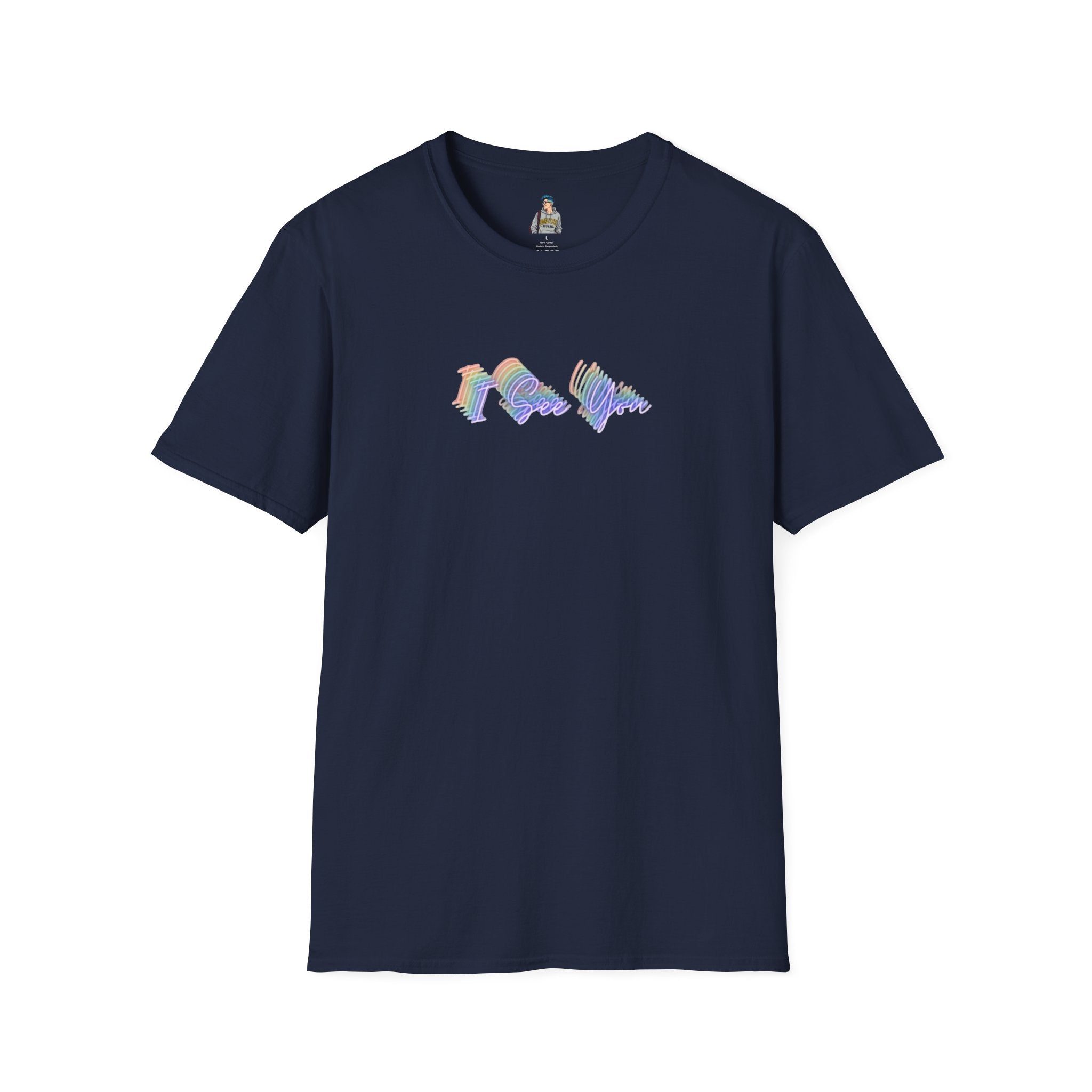 I See You Unisex Softstyle T-Shirt - Colorful Wave Design for LGBTQ+ Visibility