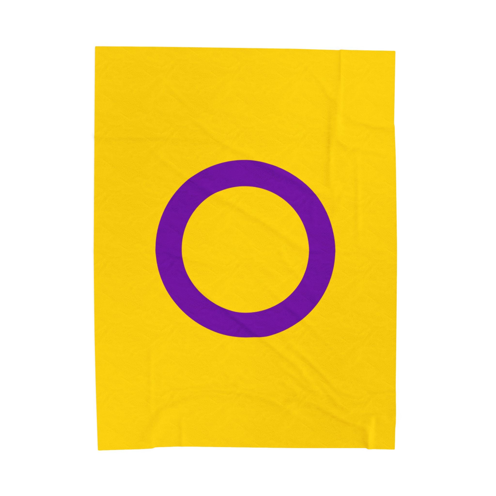 Intersex Pride Flag - Bright and Soft Velveteen Plush Blanket