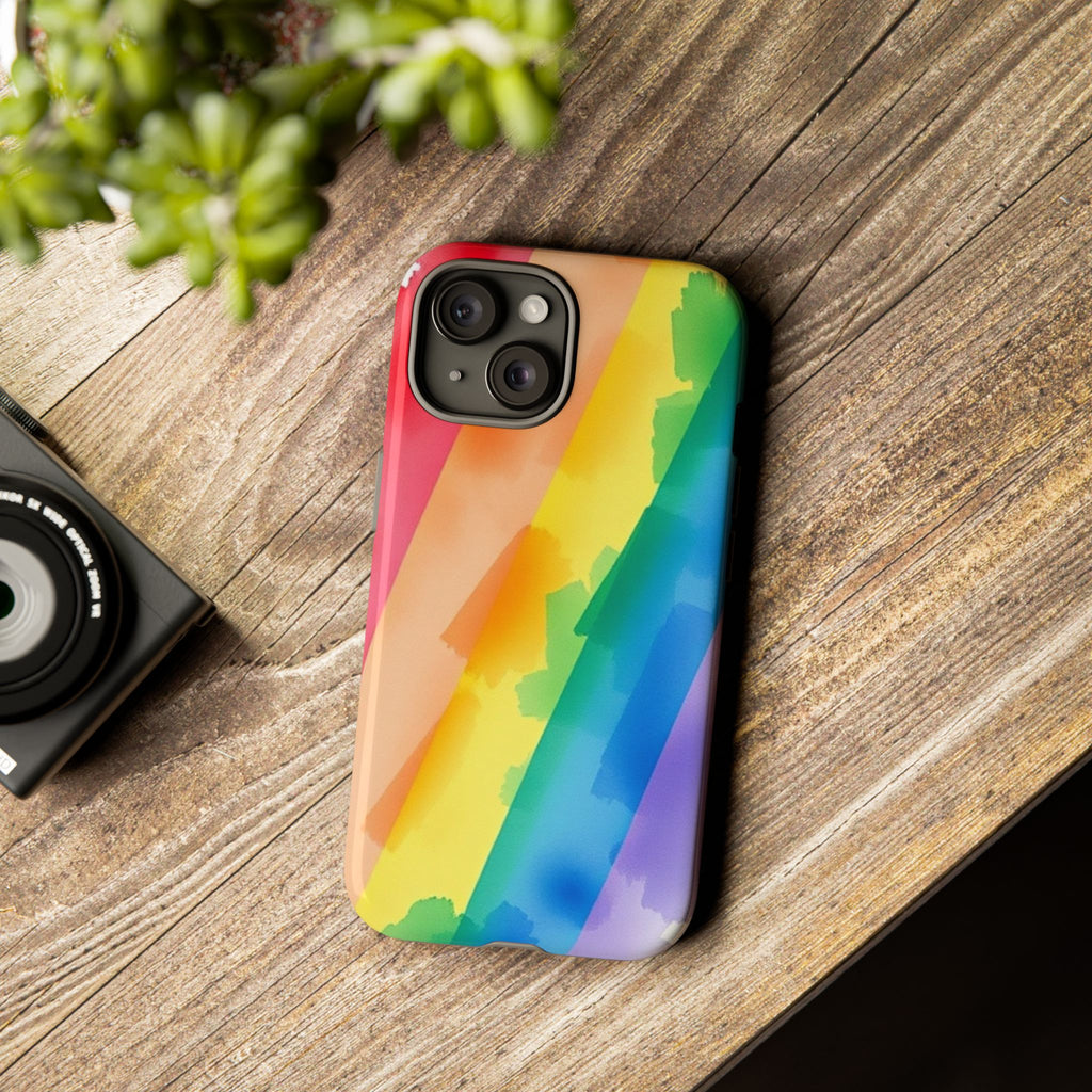 Rainbow Watercolor Art Tough Cases For Android & iPhone