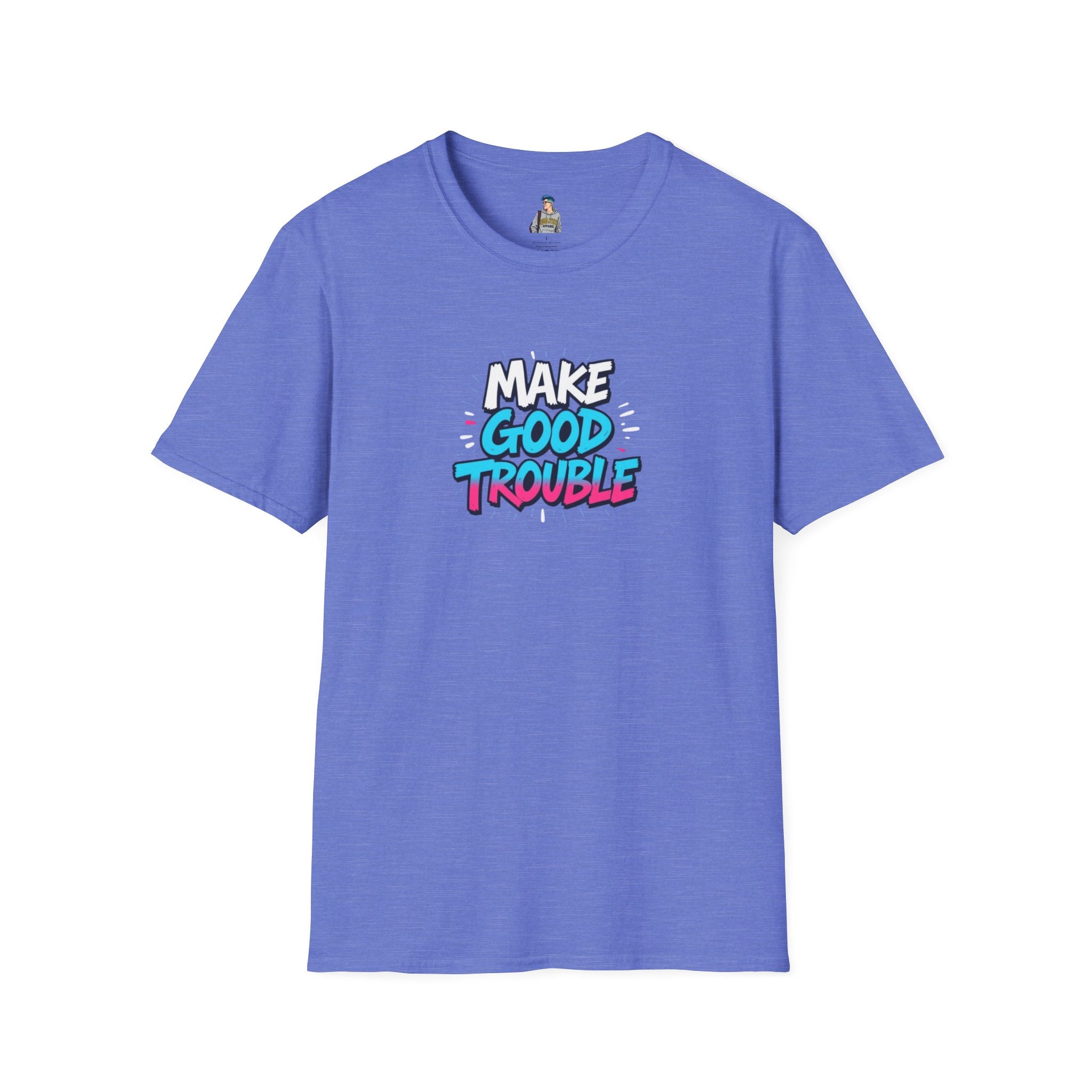 Make Good Trouble Trans Colors Graphic Unisex T-Shirt - Bold Statement Tee for Activists & Dreamers