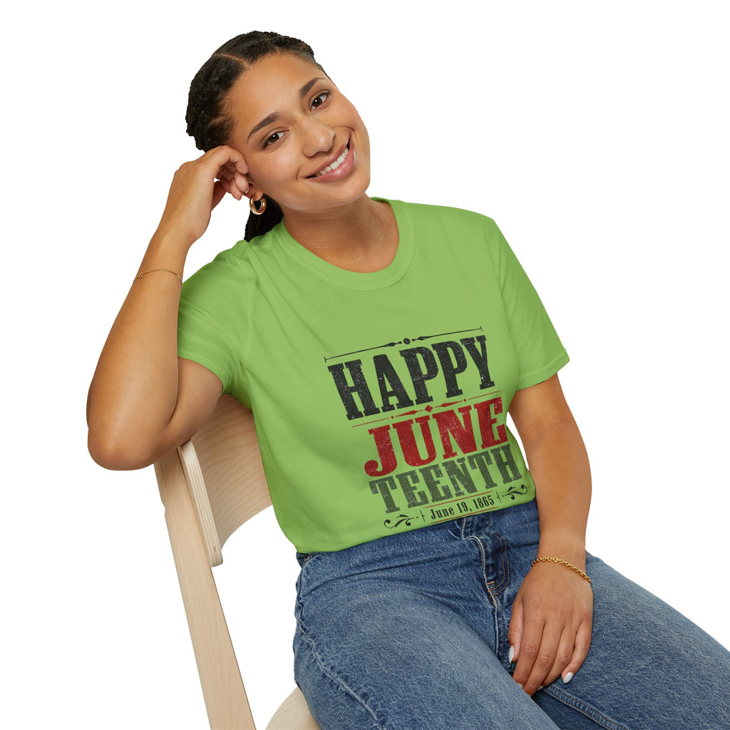 Juneteenth T-Shirt — "Happy Juneteenth" Celebration Tee