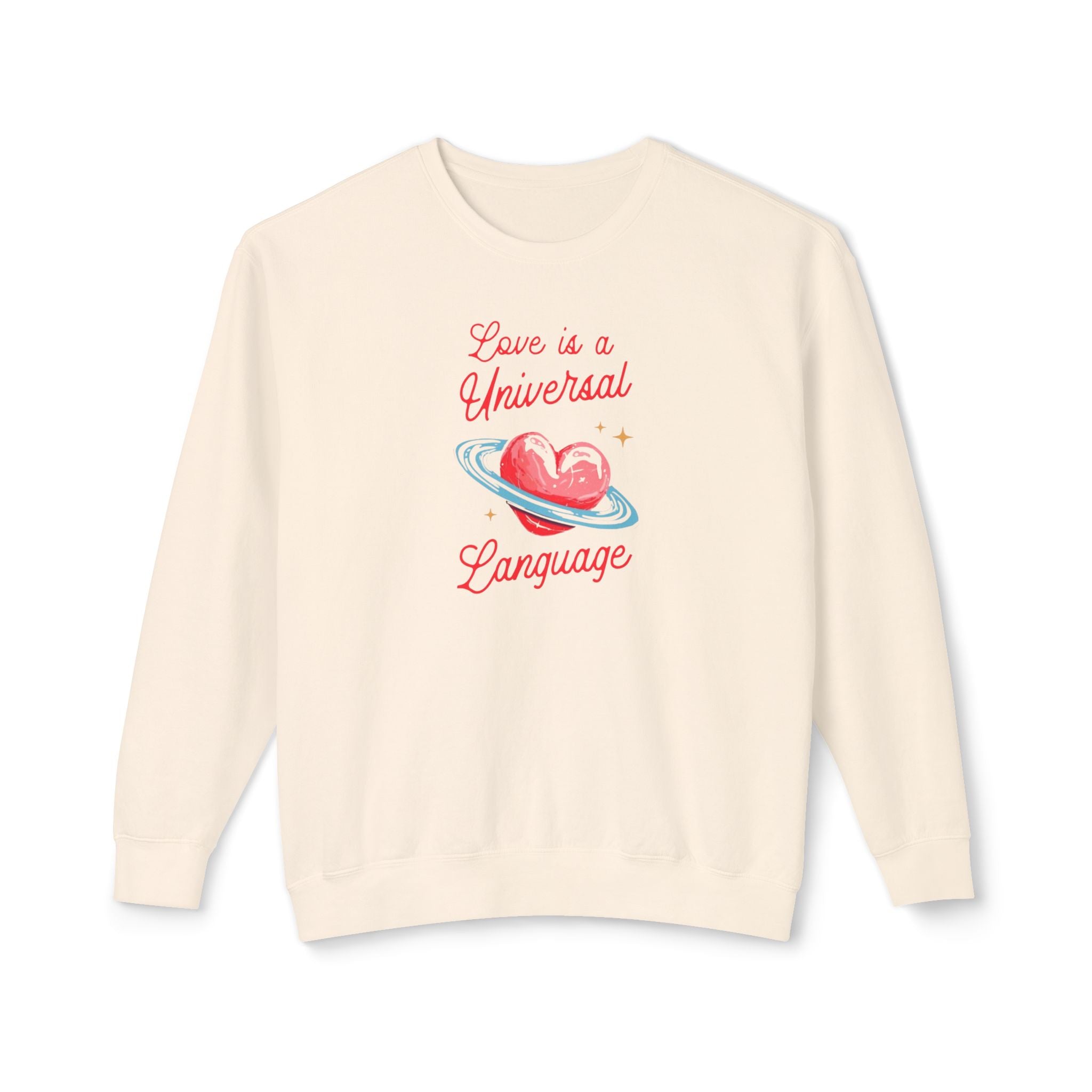 Love is a Universal Language Unisex Lightweight Crewneck Sweatshirt