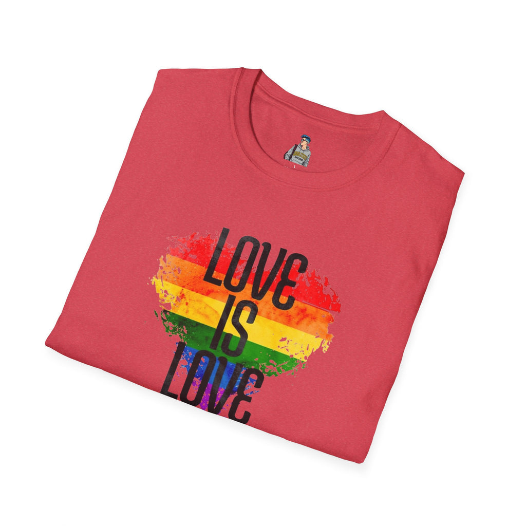 Pride Love Is Love Unisex Softstyle T-Shirt - EqualiTees.Me