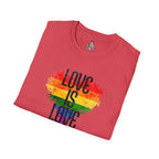 Pride Love Is Love Unisex Softstyle T-Shirt - EqualiTees.Me