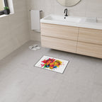 Vibrant Rainbow Footprints Heavy Duty Floor Mat - Artistic Home Decor