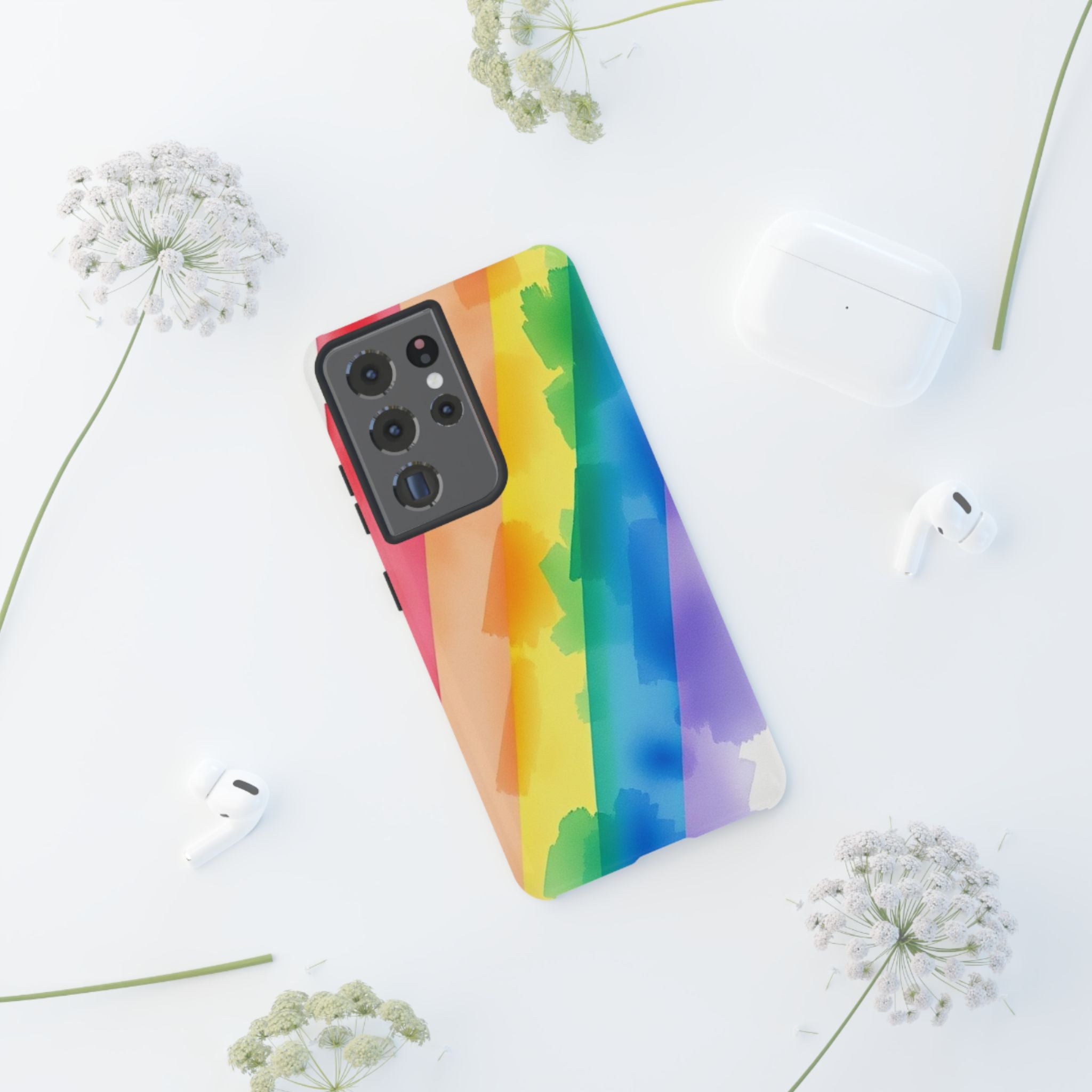 Rainbow Watercolor Art Tough Cases For Android & iPhone
