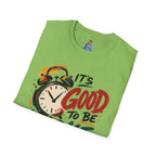 T-Shirt — "It's Good To Be Woke" Graphic Tee (Alarm Clock Design)