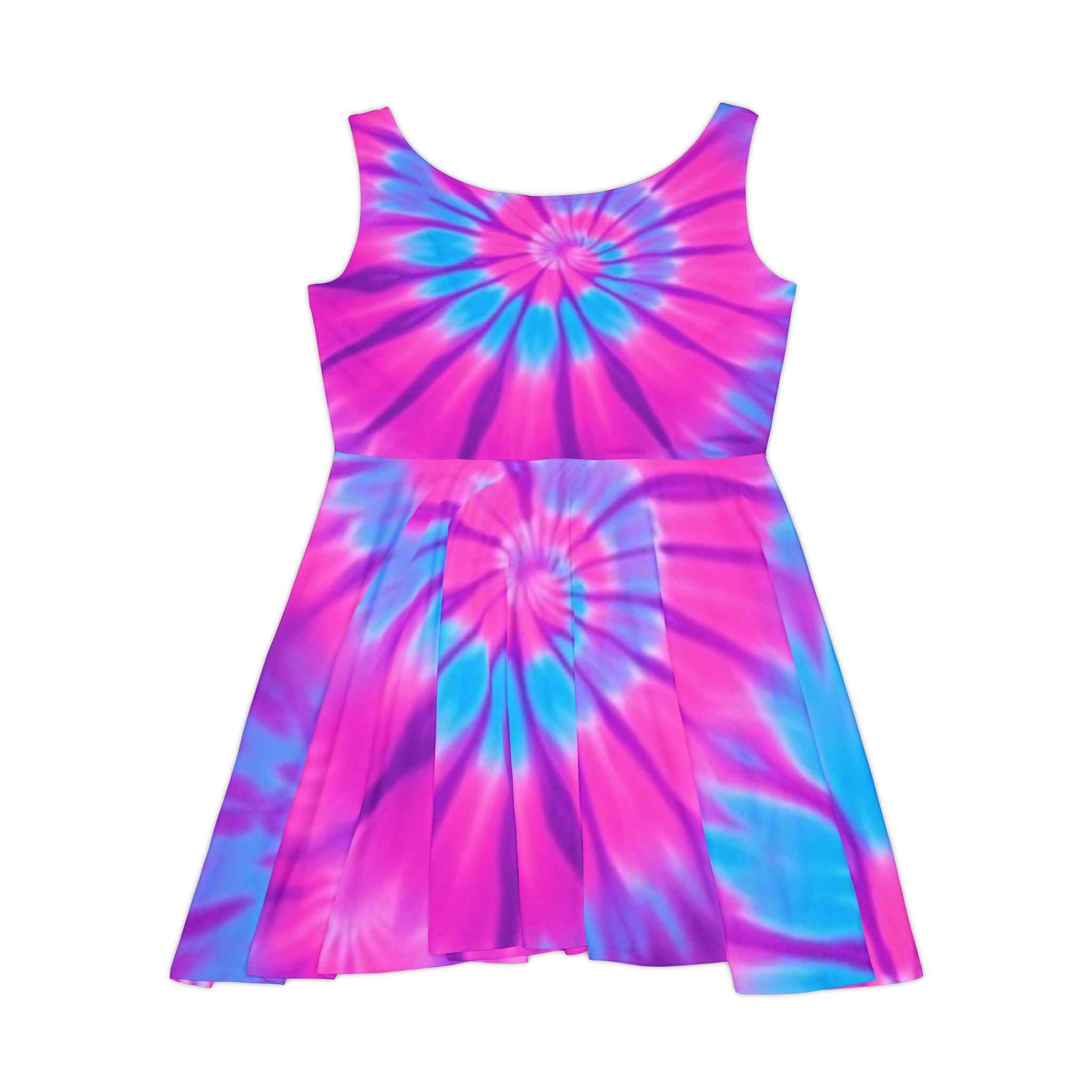 Vibrant Tie-Dye Skater Dress - Perfect for Summer Outings & Festivals