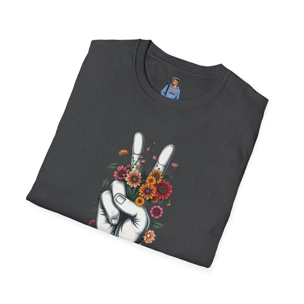 Grow Peace Unisex Softstyle T-Shirt - Boho Inspiration, Perfect for Festivals and Everyday Wear