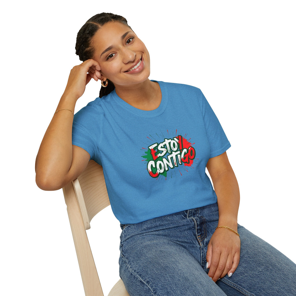 Immigrants Make America Great T-Shirt Estoy Contigo (I Am With You) Unisex Softstyle T-Shirt Classic Protest Tee