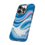 Blue & Pink Swirl Tough Case for iPhone