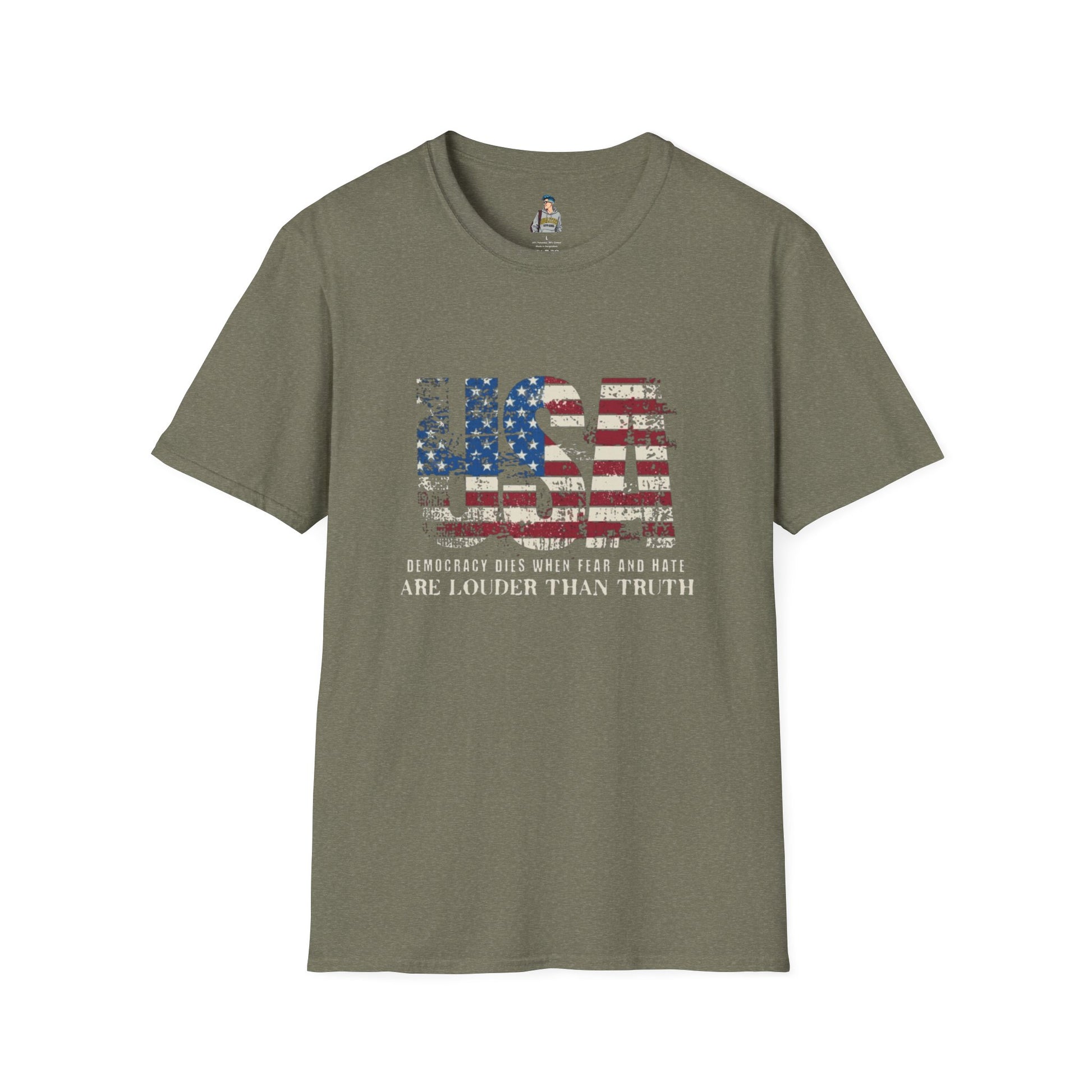 USA Democracy Statement Unisex Softstyle T-Shirt