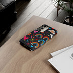 Android OR iPhone Compatible Cases - Doodle Hearts and Rainbows Design