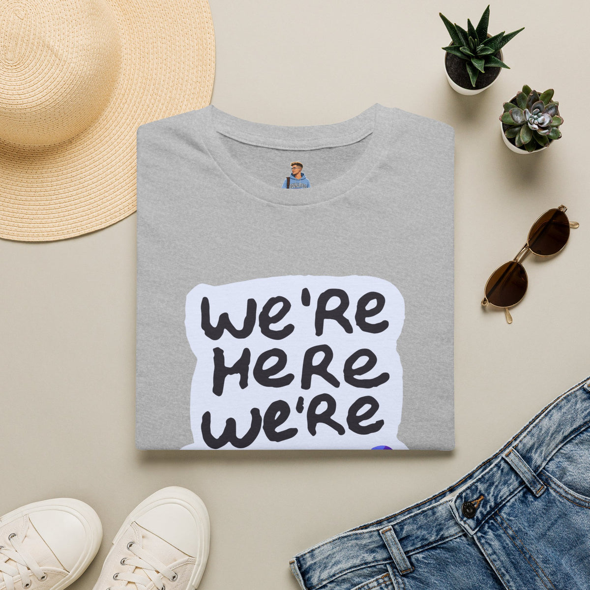 We’re Here We’re Queer Pride Tree Las Vegas T-Shirt