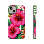 Tropical Hibiscus Phone Case for iPhone — Floral Tough Protective Cover