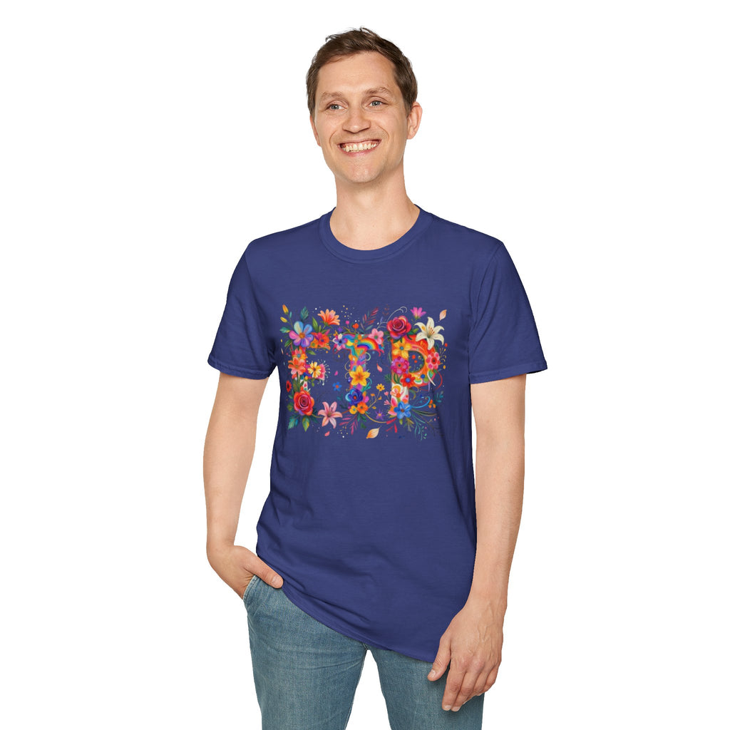 Floral 'FTP' Graphic T-Shirt