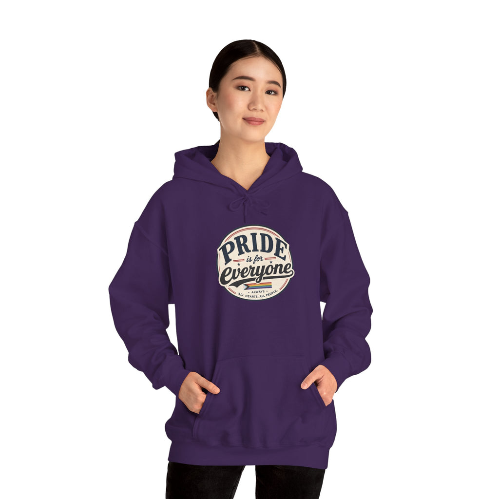 Pride Is For Everyone Pullover Hoodie — Vintage Graphic Inclusivity Sweatshirt