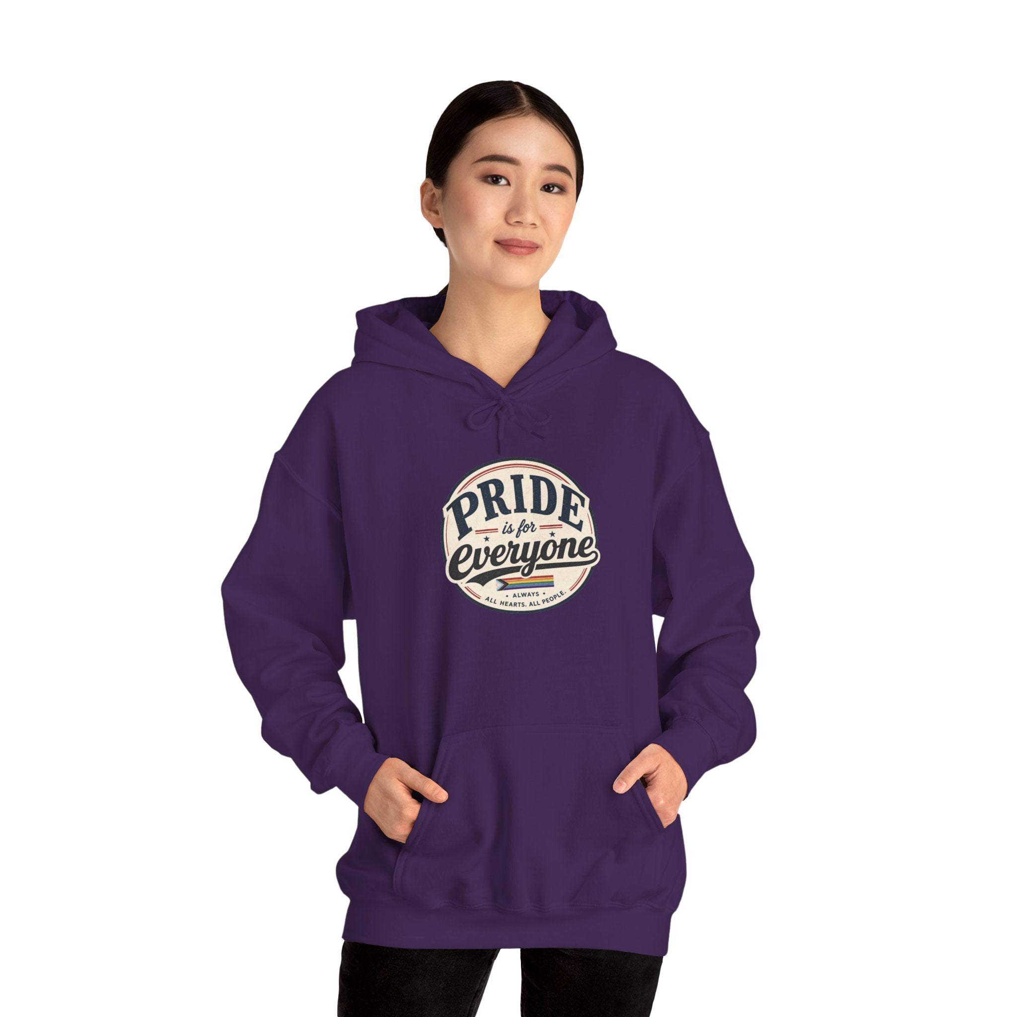 Pride Is For Everyone Pullover Hoodie — Vintage Graphic Inclusivity Sweatshirt