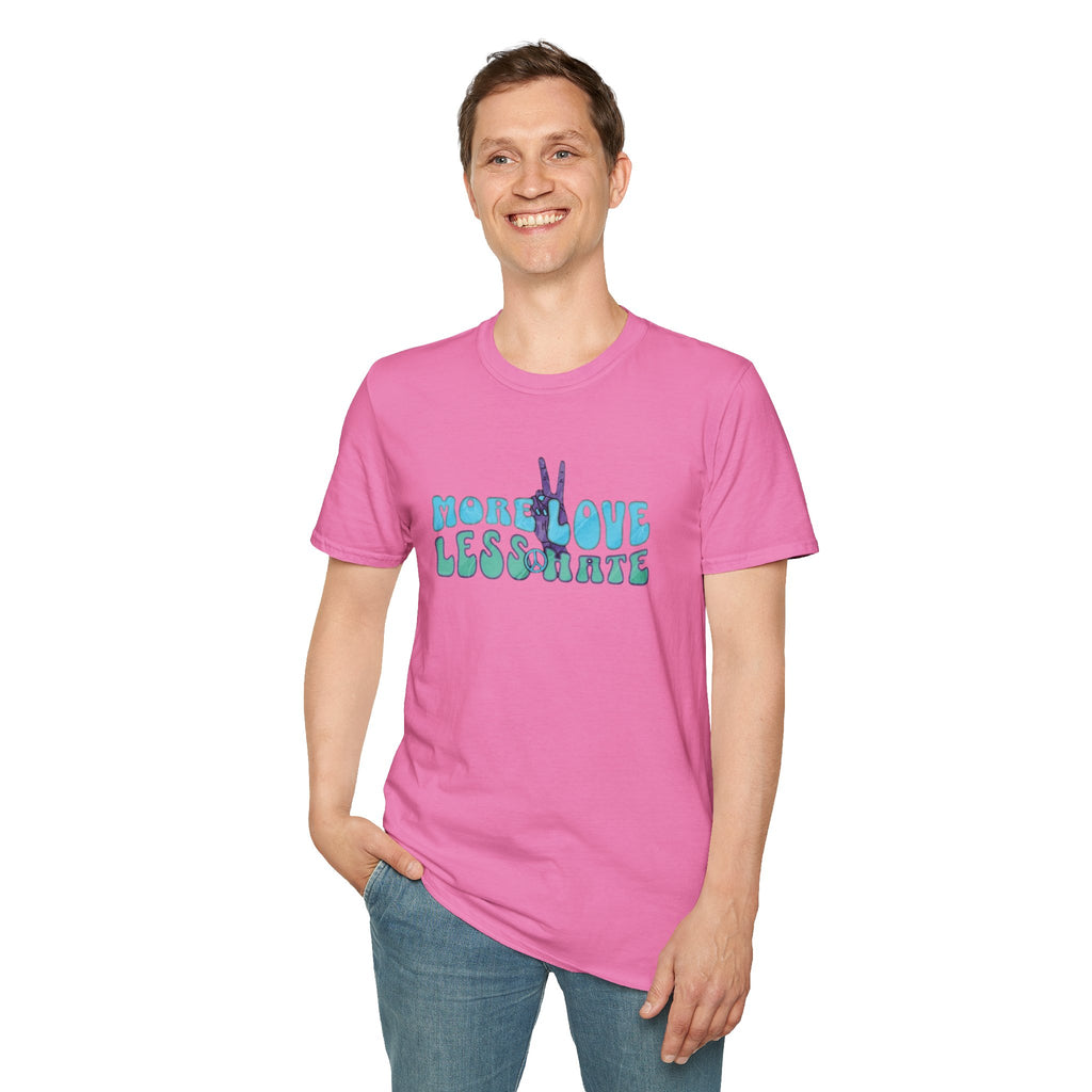 More Love Less Hate Unisex Softstyle T-Shirt