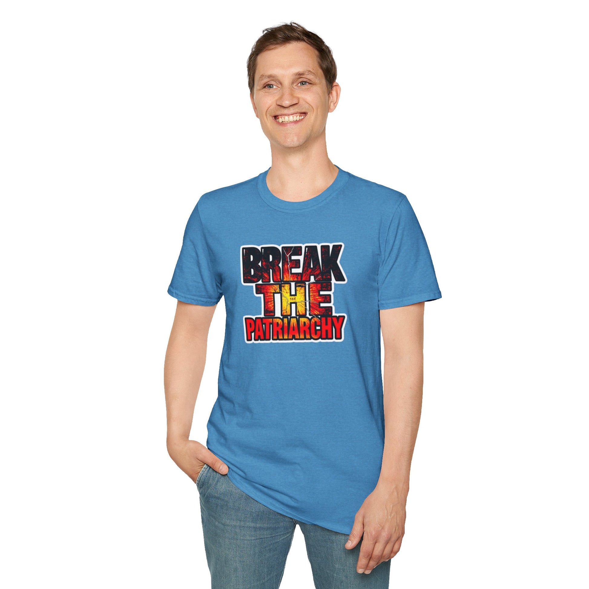 Break the Patriarchy Unisex Softstyle T-Shirt - Empowerment Wear for Social Change