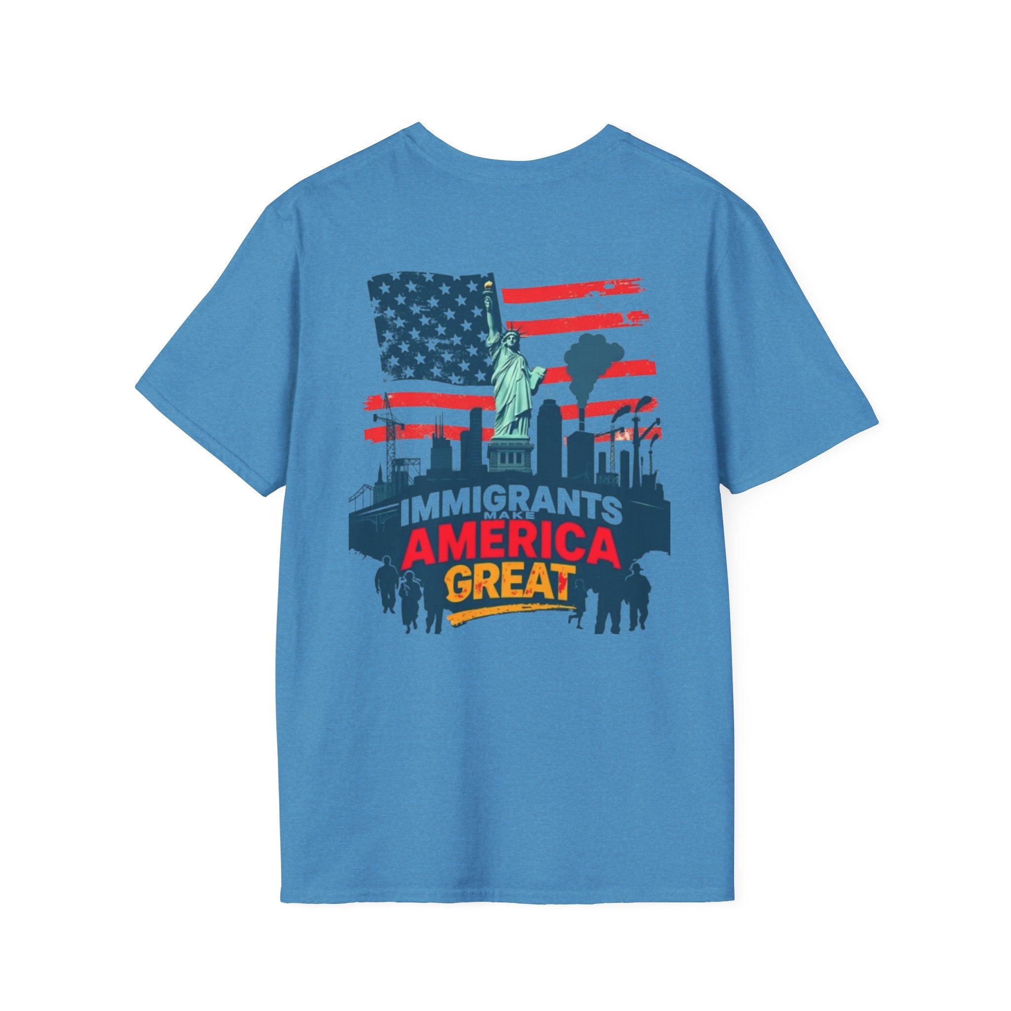 Immigrants Make America Great T-Shirt Estoy Contigo (I Am With You) Unisex Softstyle T-Shirt Classic Protest Tee