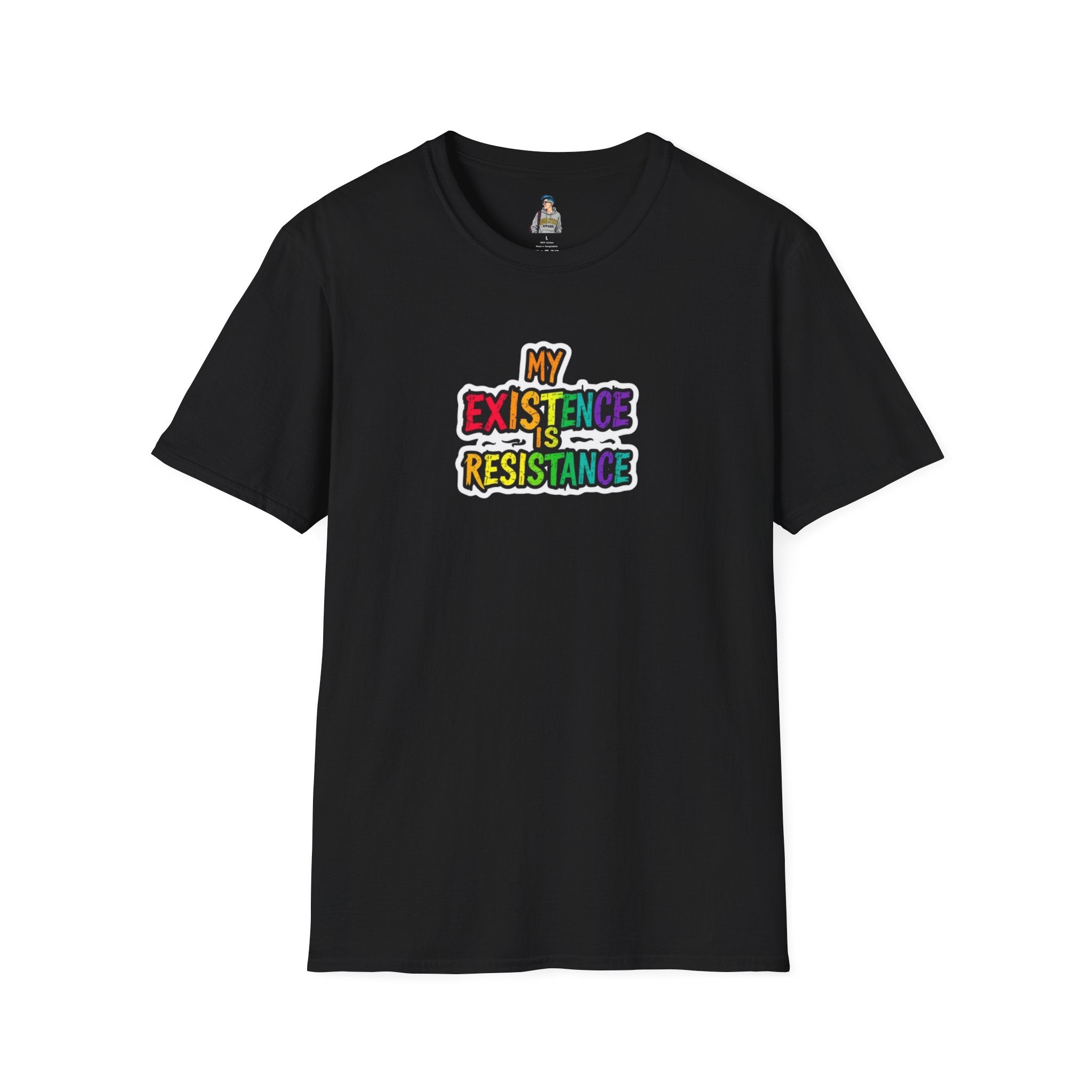 My Existence is Resistance Unisex Softstyle T-Shirt - Empowerment & Self-Expression Wear