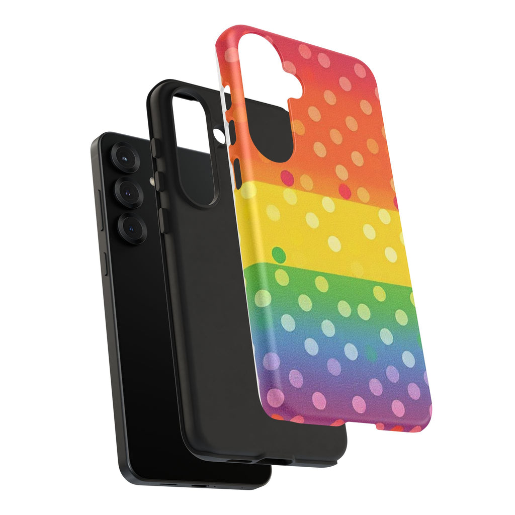 Rainbow Polka-Dot Tough Case for Android