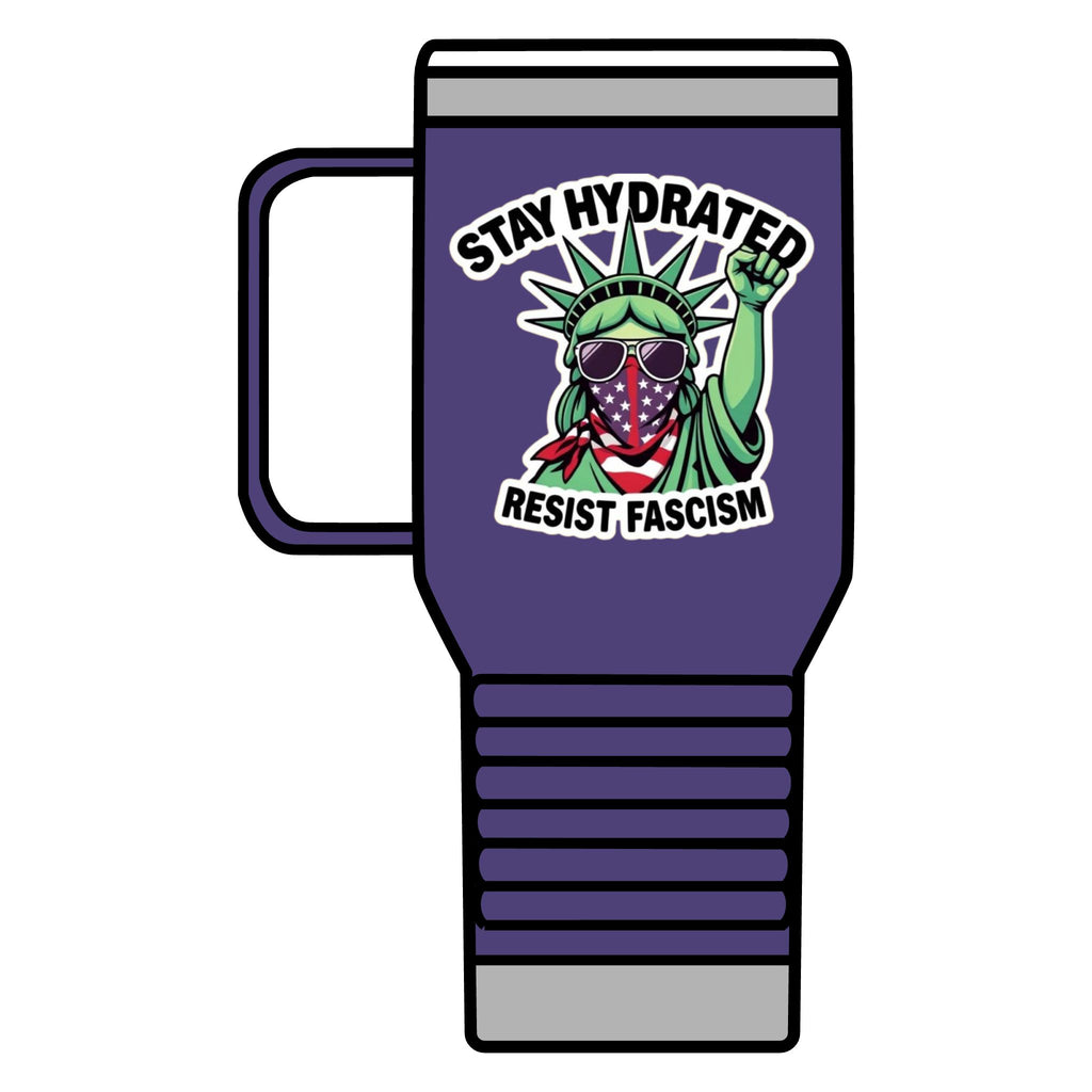 Resistance Against Fascism Travel Mug, 20oz - Political Awareness Water Bottle, Activist Gift, Protester Mug, Anti-Fascist Cup, Liberal