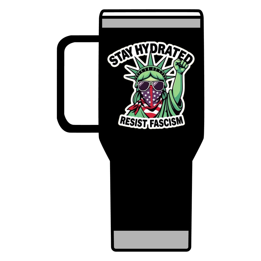 Resistance Against Fascism Travel Mug, 20oz - Political Awareness Water Bottle, Activist Gift, Protester Mug, Anti-Fascist Cup, Liberal