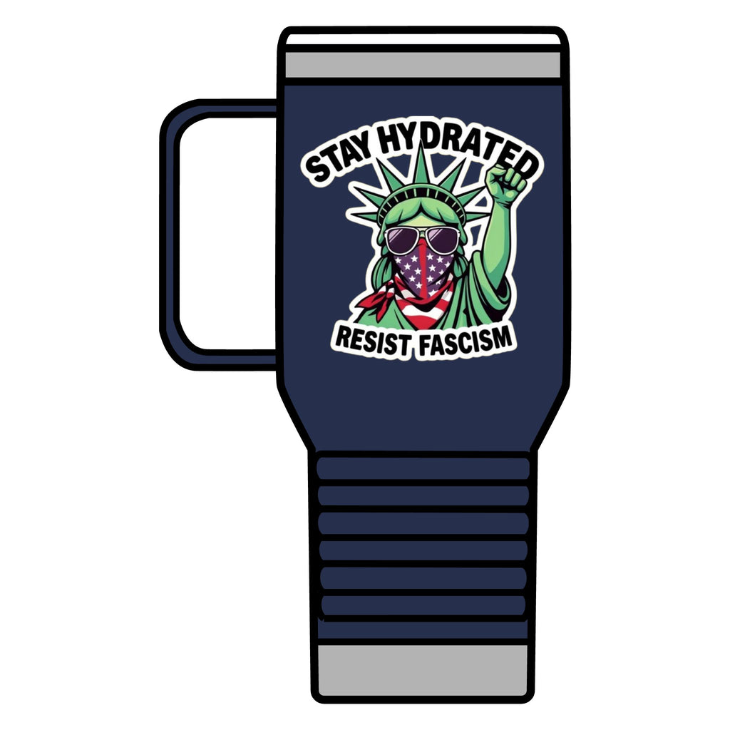 Resistance Against Fascism Travel Mug, 20oz - Political Awareness Water Bottle, Activist Gift, Protester Mug, Anti-Fascist Cup, Liberal