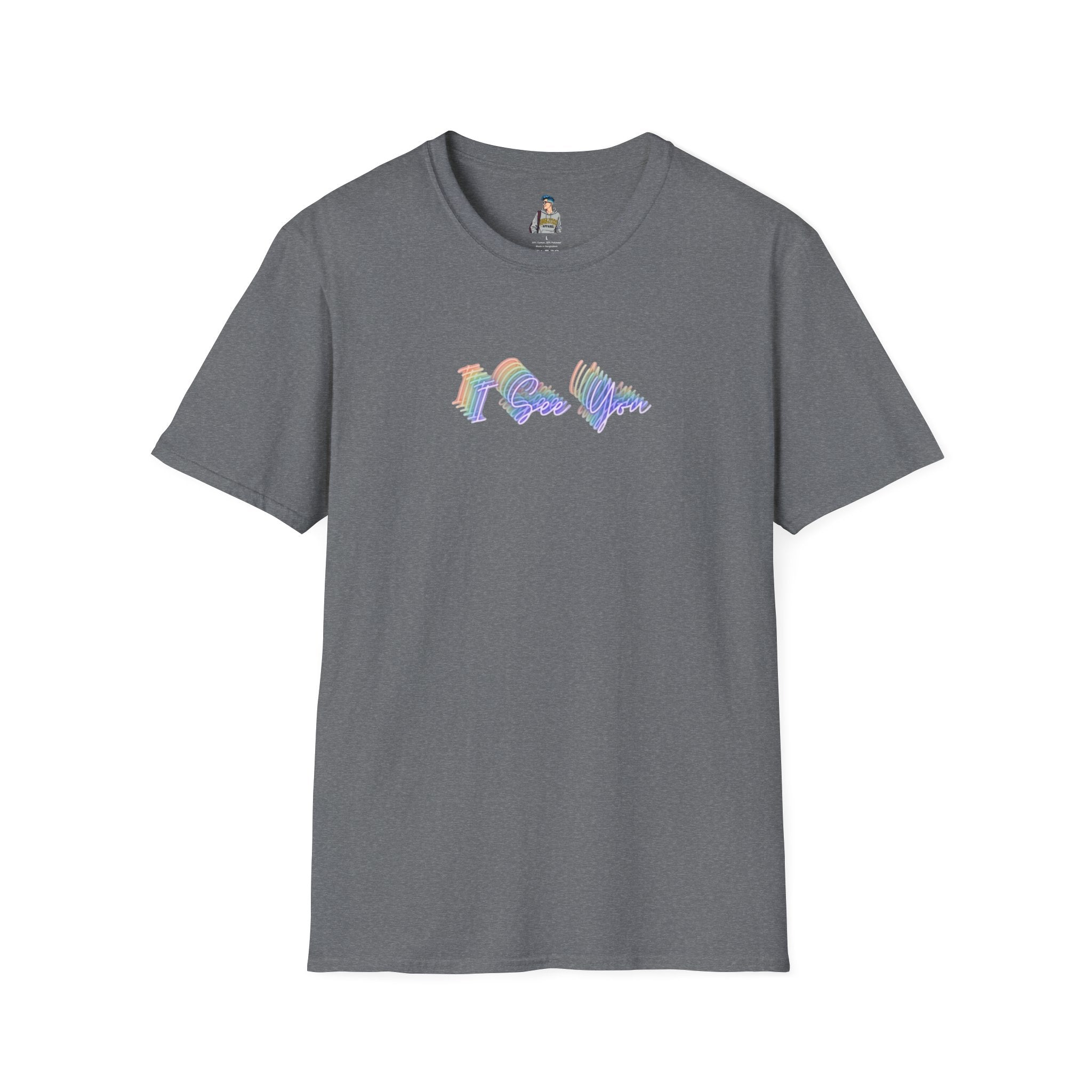 I See You Unisex Softstyle T-Shirt - Colorful Wave Design for LGBTQ+ Visibility