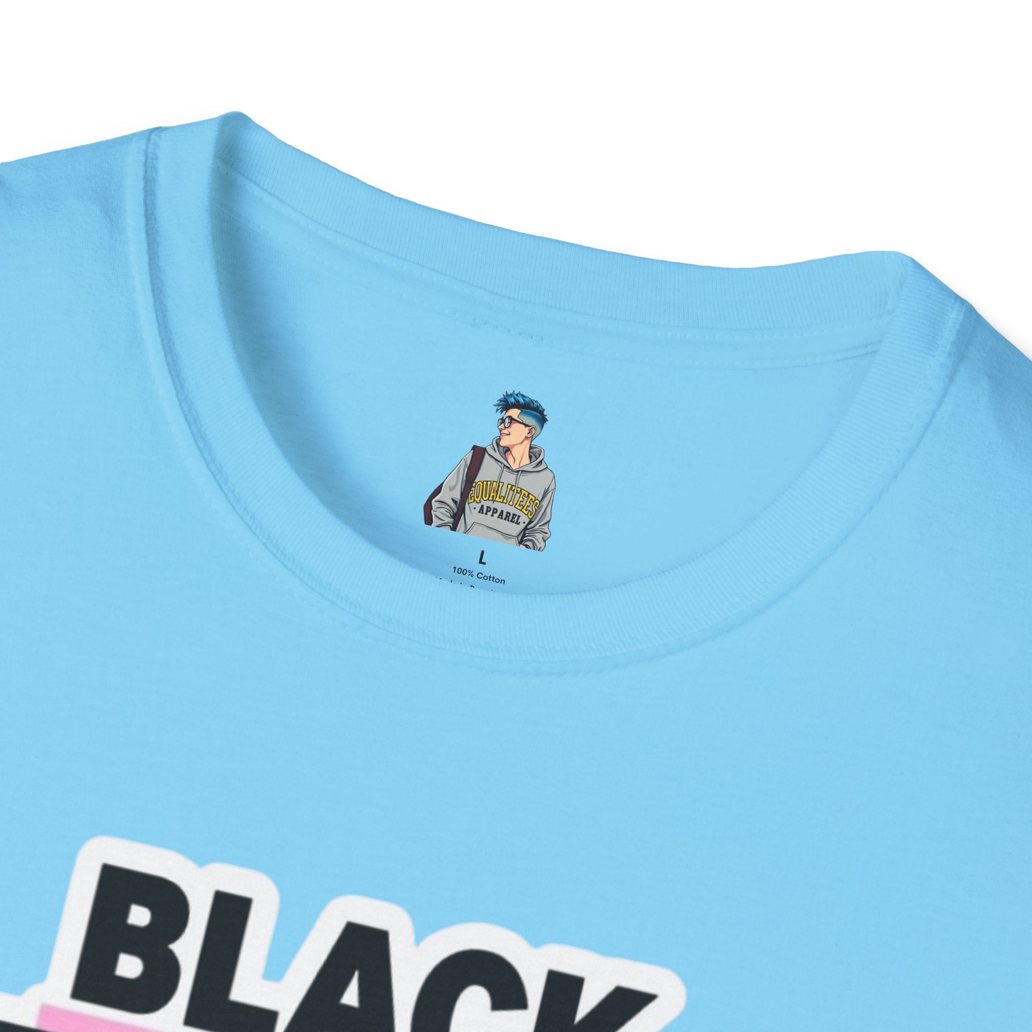 Unisex Softstyle T-Shirt - Black Trans Lives Matter Statement Tee