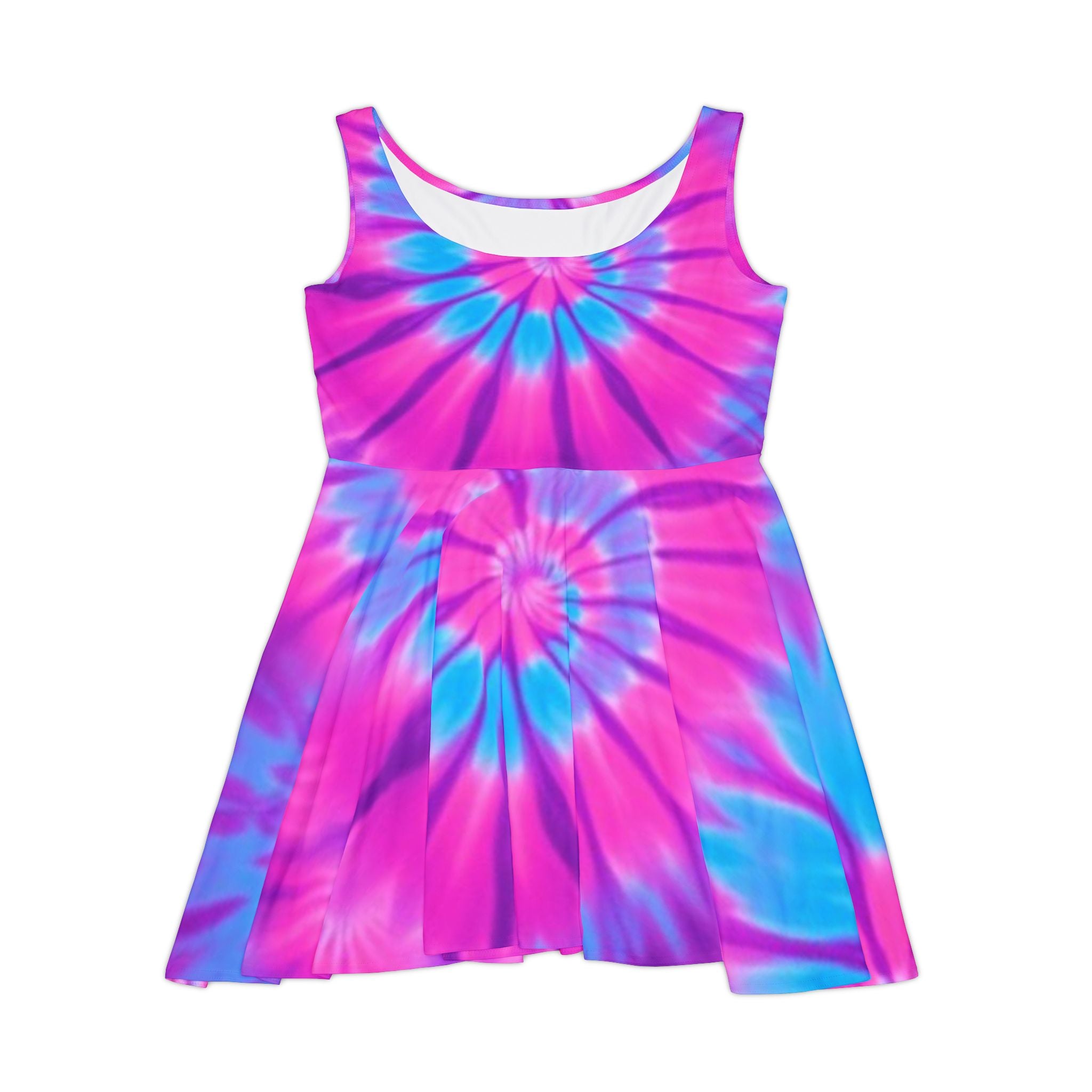 Vibrant Tie-Dye Skater Dress - Perfect for Summer Outings & Festivals